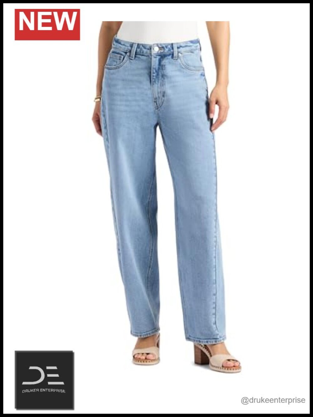 Buffalo David Bitton Women's High Rise Barrel Leg Jeans Relaxed Fit Cotton